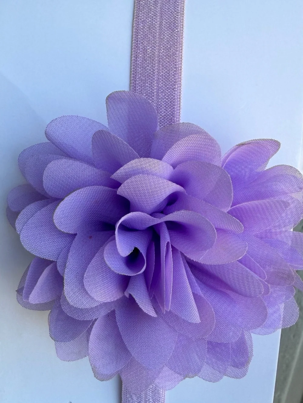 Lavender Floral Elastic Headband for Girls